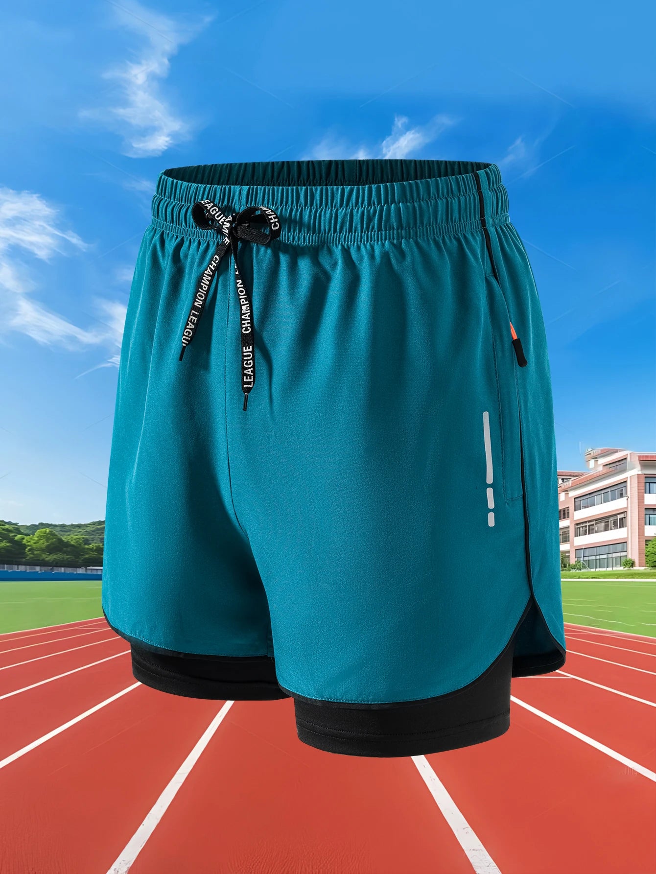 Shorts deportivos 2 en 1 para hombre: ligeros, de secado rápido y con doble capa, ideales para entrenar, correr y lucir tu mejor físico.