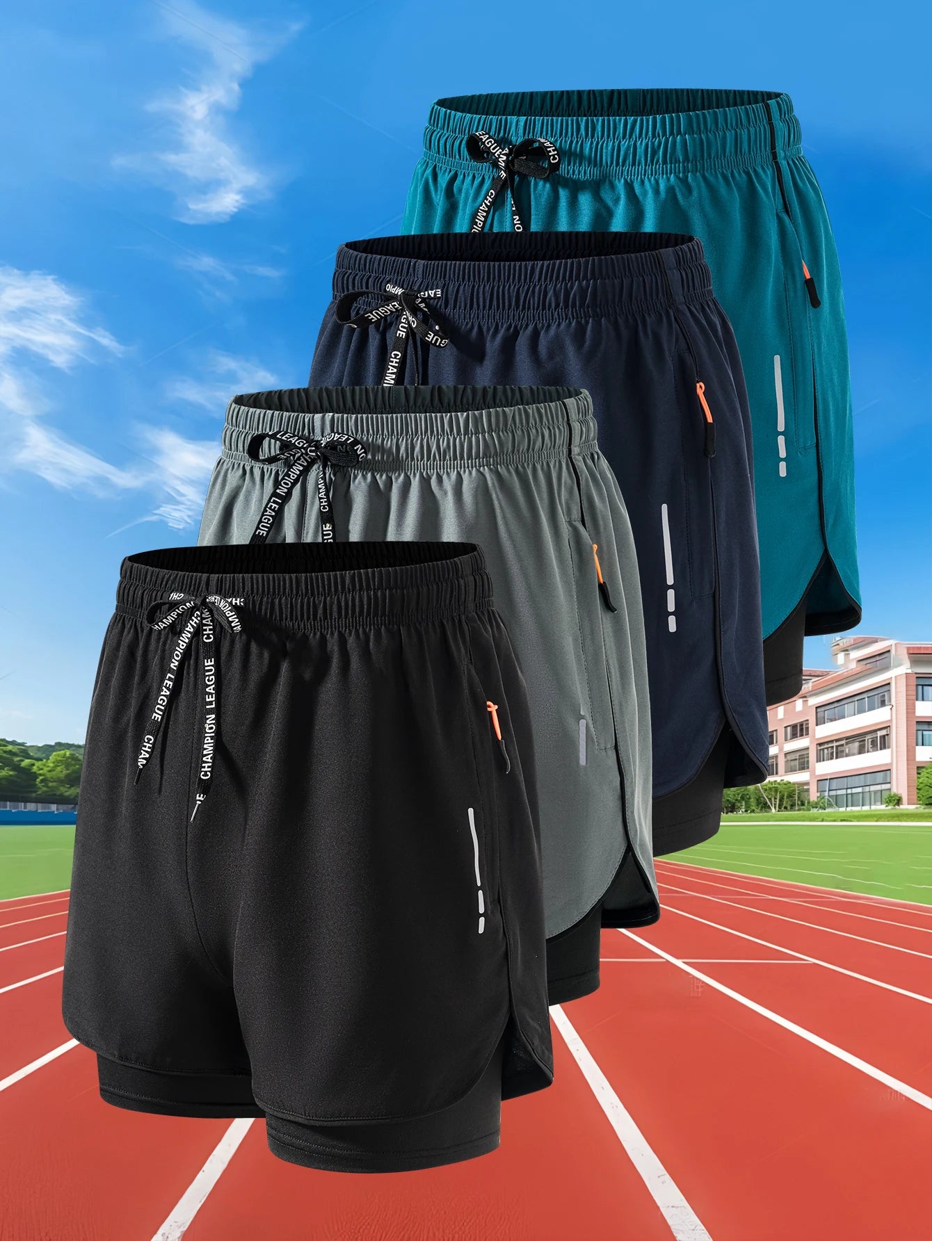 Shorts deportivos 2 en 1 para hombre: ligeros, de secado rápido y con doble capa, ideales para entrenar, correr y lucir tu mejor físico.